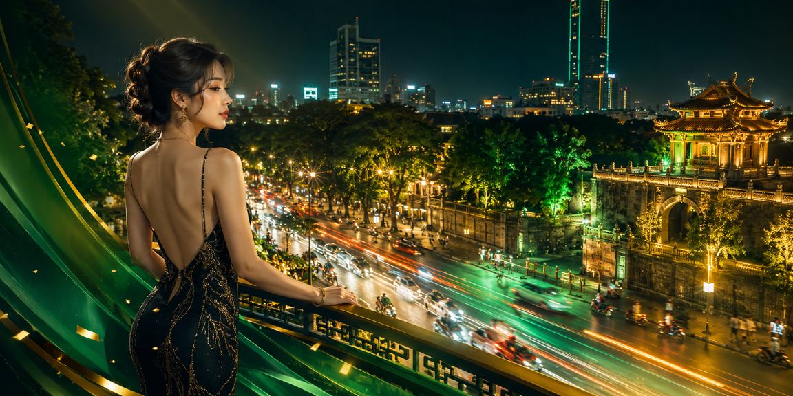 Không khí giải trí trực tuyến về đêm tại Hà Nội với ánh đèn neon sôi động